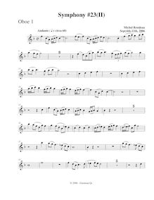Partition hautbois 1, Symphony No.23, F major, Rondeau, Michel par Michel Rondeau