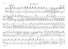Partition complète, Variations on an Original Theme, D.603, Introduction and Variations on an Original Theme in B-flat major par Franz Schubert