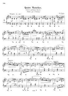 Partition complète (filter), Mazurkas, Op.67 (Posthumous)