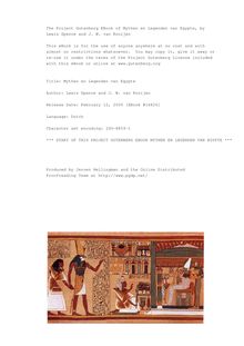 Mythen en Legenden van Egypte