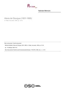 Alexis de Gourgue (1801-1885) - article ; n°1 ; vol.1, pg 15-18