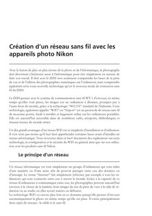 Création d un réseau sans fil avec les appareils photo Nikon