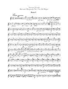 Partition cor 1, 2 (F), 3, 4 (E♭, F), Slavonic Rhapsodies, Slovanské rapsodie