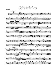Partition basson 1, 2, Piano Concerto No.10, Concerto for Two Pianos
