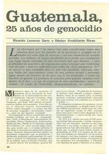 Guatemala, 25 años de genocidio