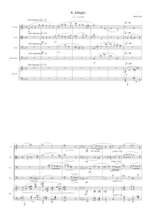 Partition , Adagio, partition de piano, Piano quintette No.2 en E minor