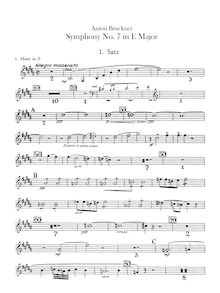 Partition cor 1, 2, 3, 4 (F), Symphony No. 7 en E major, Bruckner, Anton