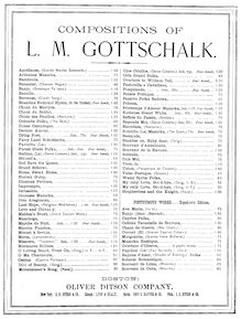 Partition complète, Scherzo Romantique, Op.71, Gottschalk, Louis Moreau