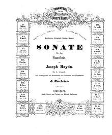 Partition complète, Piano Sonata No.44 en g minor, Haydn, Joseph