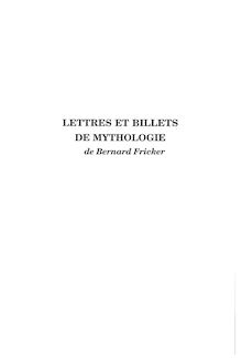 Télécharger cet article en PDF - Lettres et billets de mythologie