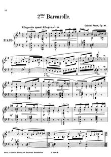 Partition complète (filter), Barcarolle No.2 en G, Op.41