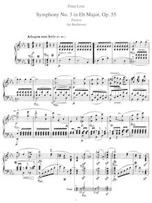 Partition complète (S.464/3), Symphony No.3, Op.55, Eroica