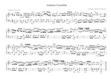 Partition , Andante Cantabile, Nouveau Journal de pièces d orgue