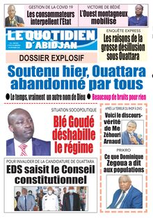 Le Quotidien d’Abidjan n°2922 - du mercredi 09 septembre 2020