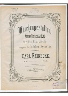 Partition complète, Kleine Fantasiestücke für das Pianoforte, Reinecke, Carl