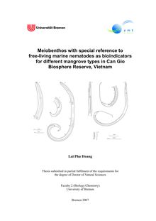 Meiobenthos with special reference to free-living marine nematodes as bioindicators for different mangrove types in Can Gio Biosphere Reserve, Vietnam [Elektronische Ressource] / Lai Phu Hoang