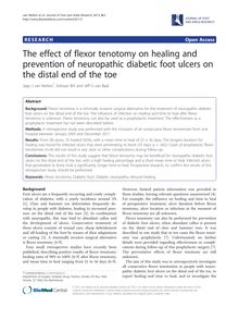 The effect of flexor tenotomy on healing and prevention of neuropathic diabetic foot ulcers on the distal end of the toe