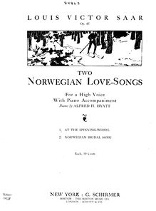 Partition complète, 2 norvégien Lovesongs, Saar, Louis Victor