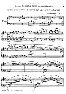 Partition complète, Piano Concerto No.2, B♭ major, Beethoven, Ludwig van