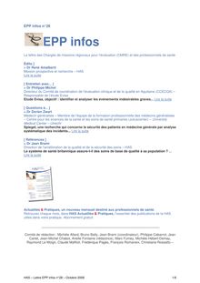 EPP infos n° 28 - Octobre 2008