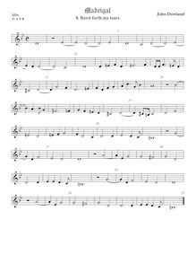 Partition Tenor1 viole de gambe, aigu clef, Selected travaux, Dowland, John par John Dowland