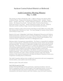 Audit Committee Meeting Minutes-5-07-08