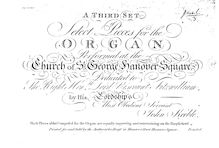 Partition Set 3 (1778), Nos. 13 - 18, Select pièces pour pour orgue
