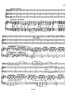 Partition , Andante sostenuto, Trio No.3 pour violoncelle (violon), Harmonium et Piano, Op.46