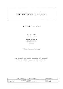 Btsesth 2006 cosmetologie