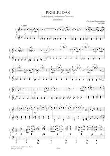 Partition complète, Prelude pro memoria M.K. Ciurlionis, E minor