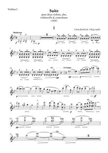 Partition violons I,  pour cordes, Janáček, Leoš