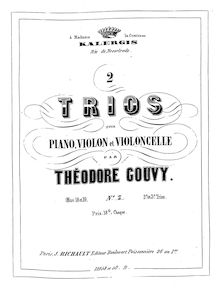 Partition de piano, Piano Trio No.2, Op.19, Gouvy, Louis Théodore
