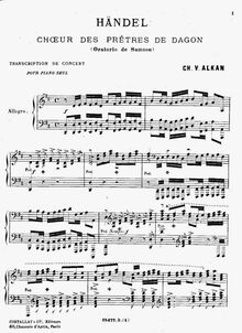 Partition , Handel: Choeur des prêtres de Dagon from Samson, Souvenirs des concerts du Conservatoire (Vol. 2)