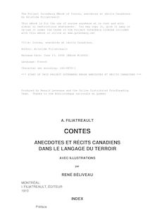 Contes, anecdotes et récits Canadiens. par Aristide Filiatreault