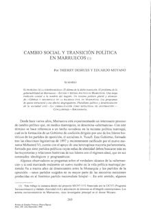 Cambio social y transición política en Marruecos