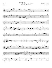 Partition viole de gambe aigue,  No.5 pour 2 violes de gambe et orgue