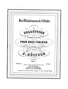 Partition violon 2, Les délassemens de l étude, Collection de morceaux faciles sur des motifs d opéras favoris par Joseph Küffner