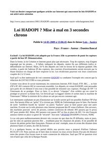 Dossier loi Hadopi