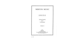 Partition parties complètes, corde quatuor No.2 en F major, EG 117