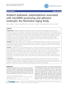 Ambient pollutants, polymorphisms associated with microRNA processing and adhesion molecules: the Normative Aging Study