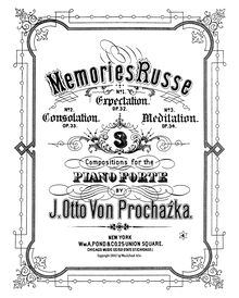 Partition complète, Memories Russe No.1, Expectation, E♭ major, Prochaźka, J. O. von