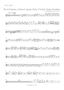Partition viole de gambe d amore, original clefs, Concerto pour viole de gambe d amore et viole de gambe en D major, GWV 317