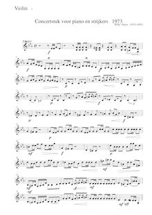 Partition violons II, Concertstuk piano en strijkers, Ostijn, Willy