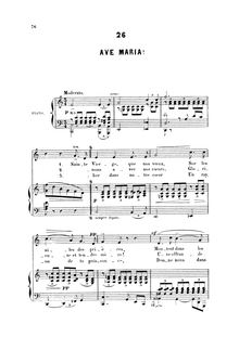 Partition , Ave Maria!, 40 Mélodies Poésies françaises par Victor Wilder
