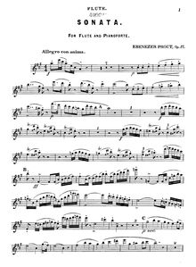 Partition flûte, flûte Sonata, A major, Prout, Ebenezer