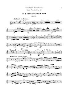 Partition hautbois 1, 2,  No.1, D minor, Tchaikovsky, Pyotr