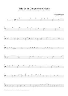 Partition Bassus, Trio de la Cinquième Mode, Philips, Peter