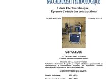 Baccalaureat 2000 etude des constructions s.t.i (genie electrotechnique) semestre 2