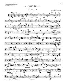 Partition basse , partie, Klavierquintett Op.3, e minor, Labor, Josef