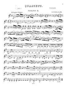 Partition violon 2, corde quatuor No.1, E minor, Richter, Ernst Friedrich
